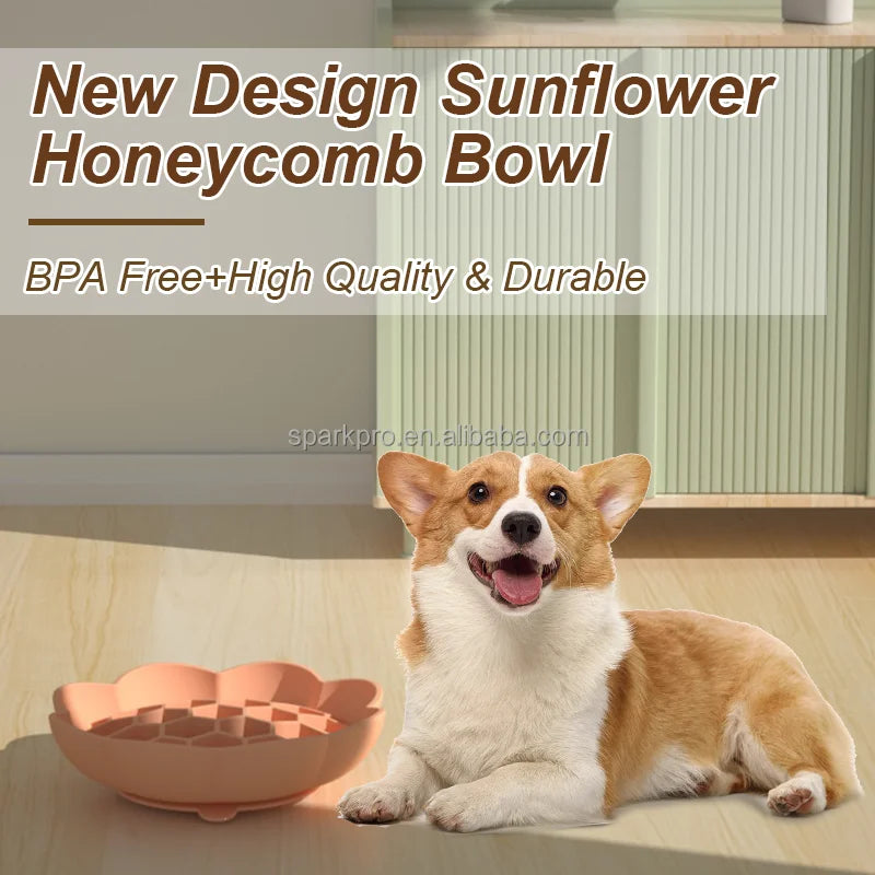 Nana’s Sun-Slow Feeder – Silicone Slow Feeder Dog Bowl for Healthy Eating & Bloat Prevention-1