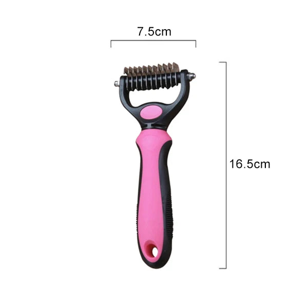 Pet Hair Remover Comb for Cats 2-Sides Dematting Tool for Dogs Cat Pets Grooming Brush Cat Hair Remover Brush 17 Gears Dog Brush-6