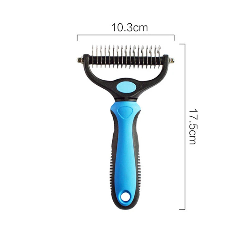 Pet Hair Remover Comb for Cats 2-Sides Dematting Tool for Dogs Cat Pets Grooming Brush Cat Hair Remover Brush 17 Gears Dog Brush-9