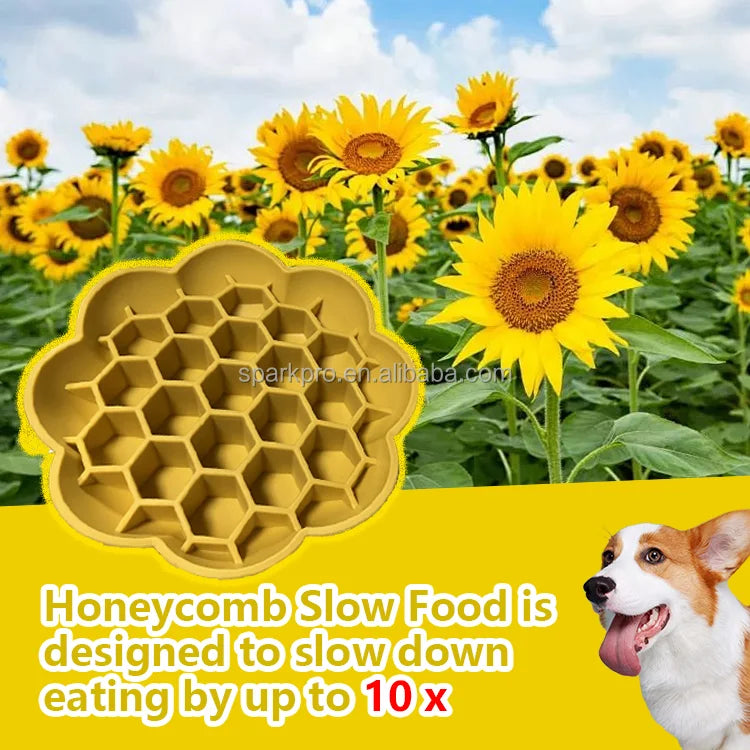 Nana’s Sun-Slow Feeder – Silicone Slow Feeder Dog Bowl for Healthy Eating & Bloat Prevention-2